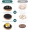Wood Coasters for Drinks,Absorbent Coaster Sets of 5, Drinks Coasters for Coffee Tabletop Protection, Non-Slip, Non-Stick, Suitable for Kinds of Cups Wooden Table Drink, 4.3 Inches Black